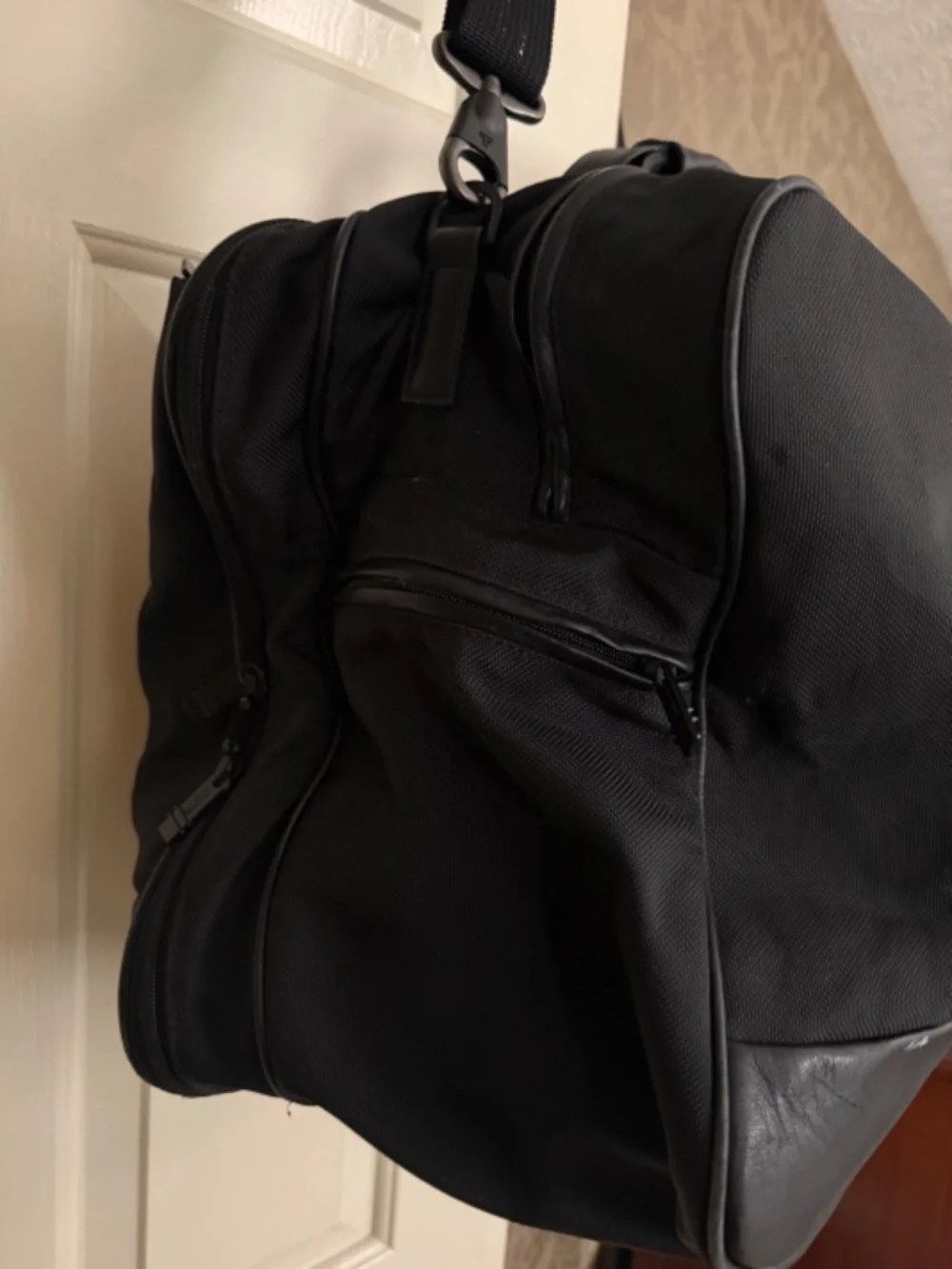 TUMI  Black Carry/Weekend Back with Leather Trim